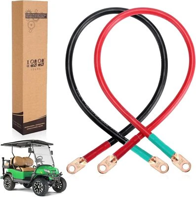 4 AWG 25 inch Golf Cart Battery Cables for Yamaha EZGO Club Car Motorcycle ATV - Image 1 of 4