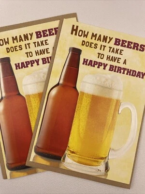 Divertida Tarjeta de Cumpleaños para Él Hombres Amigo Cumpleaños - Paquete de 2 con ✉️ Foto 1 de 4