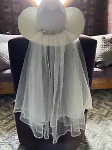 Hobbypferd Western Samt Fell Blnd 7"" lange ovale Cowboymütze mit Brautschleier - Bild 1 von 6