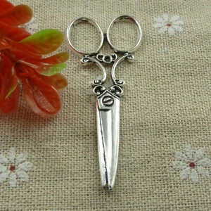 Free Ship 44 pcs tibetan silver scissors charms pendant 60X25mm L-1093 - Picture 1 of 4