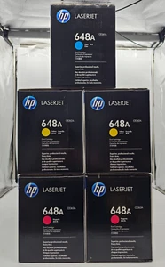 5 NEUE HP 648A Druckerpatronen (1) CE261A (2) CE262A (2) CE263A - Bild 1 von 3