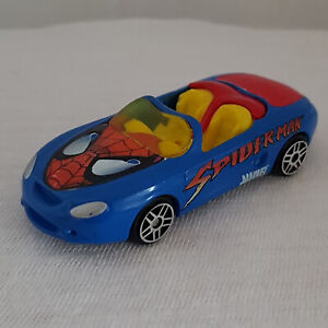 Maisto, Spider Man, Mustang Mach III Convertible, Blue with Red/Yellow interior