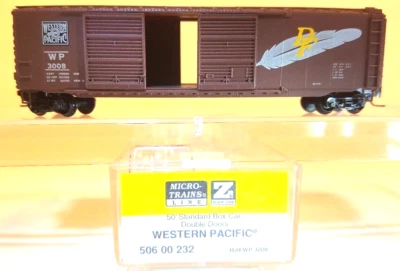 Z MTL 506 00 232 50ft Std Box Car Double Doors Western Pacific WP - Image 1 of 3