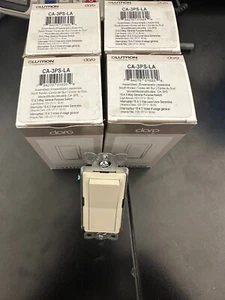 Lutron Claro CA-3PS-LA 15A 3-Way General Purpose Switch (Light Almond)-Lot of 4 - Picture 1 of 1