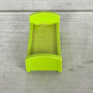 Vintage Fisher Price Little People Play Family House Lime Green Bed Plastic - Picture 1 of 4