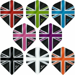 5 SETS [15] Union Jack Dart Flights Standard UV Finish Tough UJ Mission Alliance - Picture 1 of 1