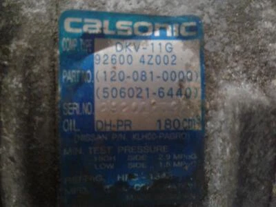 Compresor de aire acondicionado usado se adapta a: Nissan Sentra 2004 desde 12/00 grado A Foto 1 de 4
