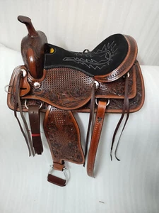 Horse Saddle Western  Trail Ranch Roping Hand Tooled & All Sizes - Picture 1 of 7