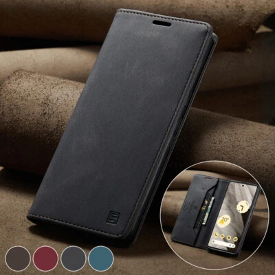 For Google Pixel 7A/8A/9A/6/7/8/9 Pro XL Leather Wallet Case Slim Flip Cover - Image 1 of 4