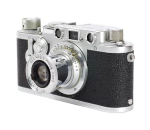 Telémetro Leica IIIF esfera roja temporizador automático 35 mm con Elmar 3,5/5 cm No.453017 - Imagen 1 de 11