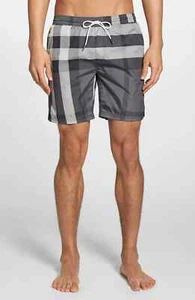 NWT Burberry Brit Men's Gowers Board Shorts Swim Trunks Charcoal M - Picture 1 of 18