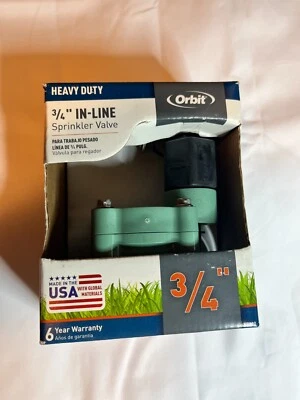 Orbit 57280 3/4" FPT Auto Inline Sprinkler Valve - Green - Image 1 of 4