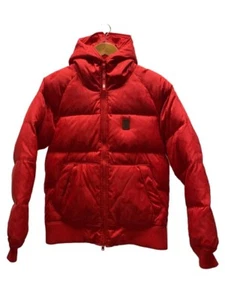 A Bathing Ape Bape Men's Down Jacket Quilted Hooded Red Size M - Picture 1 of 5