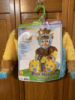 New Noah’s Ark BLUE MONSTER 2-Piece Infant Costume 6-12 Months - Image 1 of 2