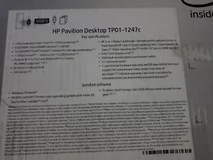 HP TP01-1247c Pavilion i5-10400 2.9GHz Intel UHD Graphics 630 8GB RAM 1TB HDD - Picture 1 of 1