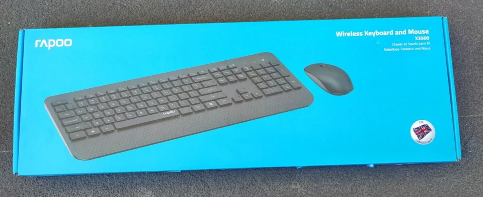Rapoo X3500 Wireless Keyboard and Mouse UK Keyboard Layout 2.4 Ghz - Image 1 of 4