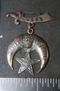 1907 SHRINERS MOBILE ALABAMA A B B A PIN A HEALTHY BABY LOS ANGELES RARE UNIQUE - Picture 1 of 5