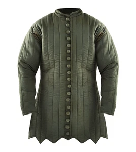 Medieval Padded Gambeson Armor – Quilted Jacket for LARP, Reenactment, SCA - Picture 1 of 3