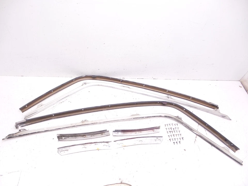 70-81 Camaro Side Window Tracks for Weather Seals Drip Rail B Pillar Trims Pair - Image 1 of 4