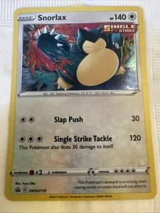 2021 Snorlax SWSH119 Pokemon Holographic Rare Black Star Promo Karte Near Mint - Bild 1 von 11