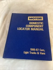 MOTOR Domestic Component Locator Manual 1986-87 Cars Light Trucks Vans #12400 - Picture 1 of 10
