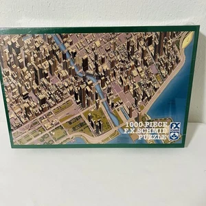 Vintage F.X. Schmid 1994 Chicago Downtown The Windy City 1000 Pc Puzzle New - Picture 1 of 7