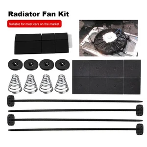 Car Radiator Fan Mounting Kit and Spring Foam Pads Portable Universal - Picture 1 of 7