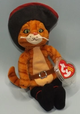 TY Puss In Boots, Shrek the Third Stuffed, Ty Beanie Babies Foto 1 de 4