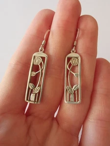 SEAGEMS Sterling Silber schöne Ohrhänger. R27M - Bild 1 von 3