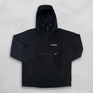 Montbell Jacket Half Zip Pullover Lightweight Black Mens XS - Picture 1 of 5