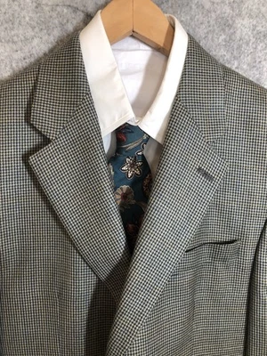 Blazer Lauren Ralph Lauren Para Hombres 42R Pata de Gallo Seda Lana Abrigo Deportivo Chaqueta Foto 1 de 4