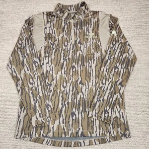 Elite Mossy Oak Bottomland Men L Kenai Camo Hunting Quarter Zip Pullover Top - Picture 1 of 10
