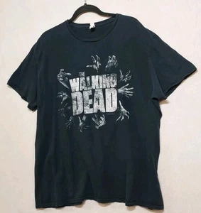 THE WALKING DEAD Zombie Hands Shirt Mens Sz 2XL 2016 Promo Faded Blk Grunge AMC - Picture 1 of 12