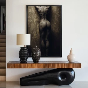 Wandbild Kunst, Nude-Nackte Frau in Acrylglas, Leinwand, Poster Wand dekoration - Bild 1 von 10