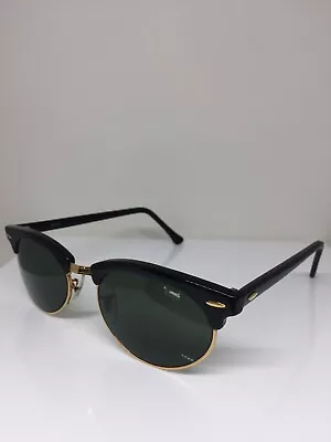 Nuevo Vintage Ray Ban Bausch & Lomb Ovalado Clubmaster W1263 C. Negro y Dorado con G15 Foto 1 de 4