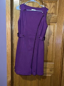 Calvin Klein Purple Dress Size 10, Full Zipper - Picture 1 of 7