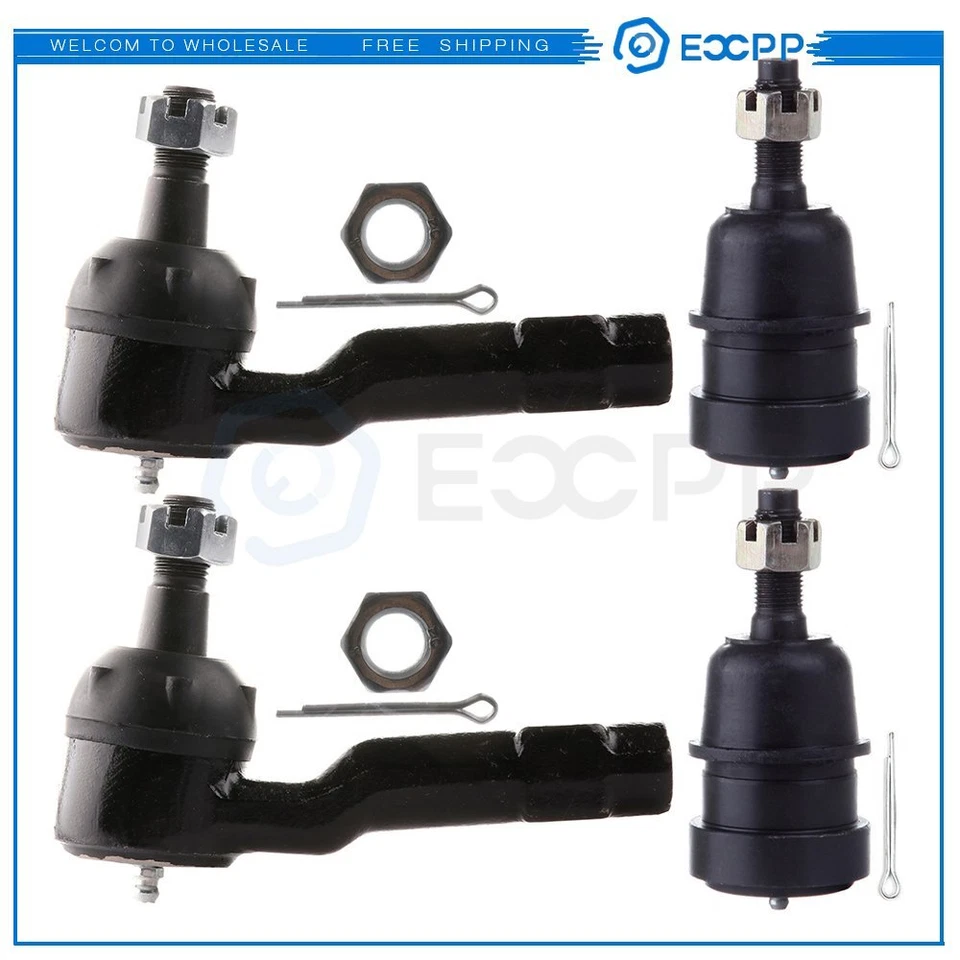 For 1990-1997 Ford Aerostar RWD 4PCS Front Lower Ball Joints Outer Tie Rods Kit - Изображение 1 из 4