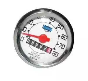 Vespa Vegelia Piaggio Logo 80 Kph Weiß Gesicht Tachometer Speedo V50 V90 V100 - Bild 1 von 6