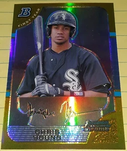 2005 Bowman Chrome Chris B Young Gold Refractor RC Rookie Card SP /50 - Picture 1 of 2