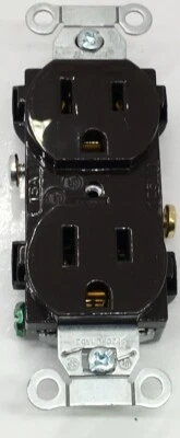 [ PACK OF 10] CRS15 BRYANT DUPLEX RECEPTACLE 15A 125V NEMA 5-15R COMMERCIA - Image 1 of 3