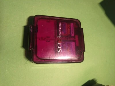  Nintendo 3DS Púrpura 16 Juego Estuche Rígido y Portatarjetas con dos Juegos 3DS. Foto 1 de 4