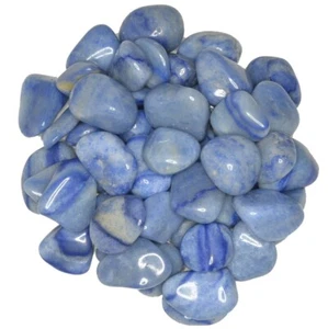 1/2 lb Blue Quartz Tumbled Stones - Grade 1 - Small - 0.75" to 1.25" Avg. - Picture 1 of 3