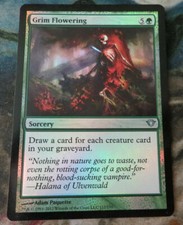 Foil MTG Grim Flowering English Magic the Gathering Dark Ascension 2012