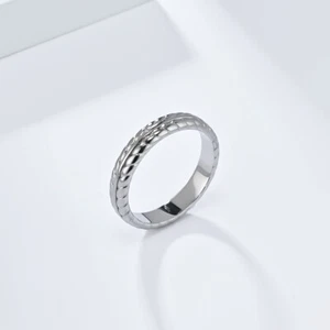Anillo de fiesta joyería oro rosa/oro/oro plata acero titanio 4 mm para mujer talla 5-10 - Imagen 1 de 12