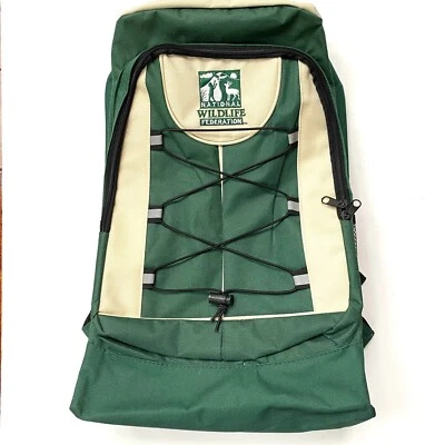 National Wildlife Federation Backpack Canvas Green & Beige Lightweight Hiking Foto 1 de 4