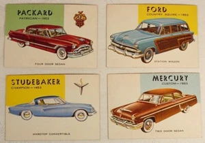 WORLD ON WHEELS 1954 7 CARTAS COCHES LINCOLN MERCURY FORD ETC EN MUY BUEN ESTADO-CASI NUEVO - Imagen 1 de 3
