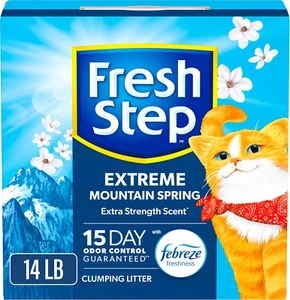 Basura aglutinante extrema Fresh Step con frescura Febreze, aroma de primavera de montaña - Imagen 1 de 13