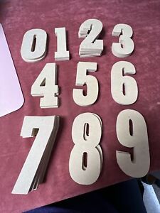 Set Of 26 Each 5” Woodpile Wood Numbers Bare MDF Crafters Projects DIY Paintable