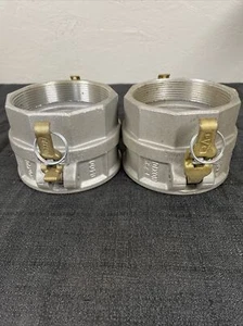 Lot Of 2 Dixon D400 Aluminum 4" Cam & Groove Lock Female Coupler Locking - Picture 1 of 13