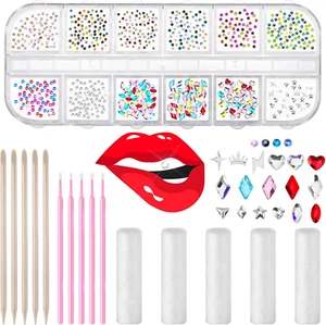 377 Pieces Tooth Gem Kit Tooth Jewelry Kit DIY Fashionable Tooth Artificial Crys - Picture 1 of 12